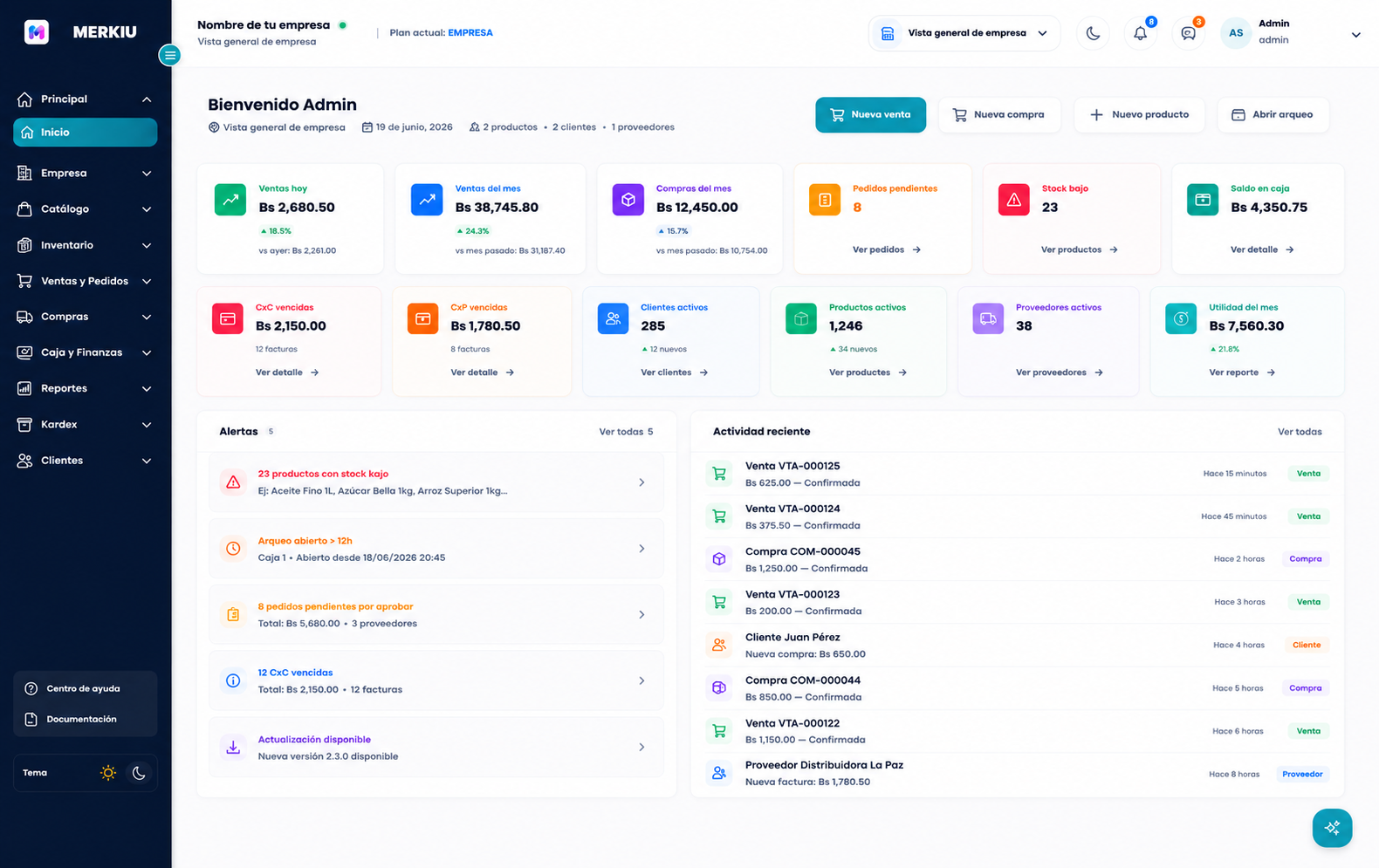 MERKIU Dashboard